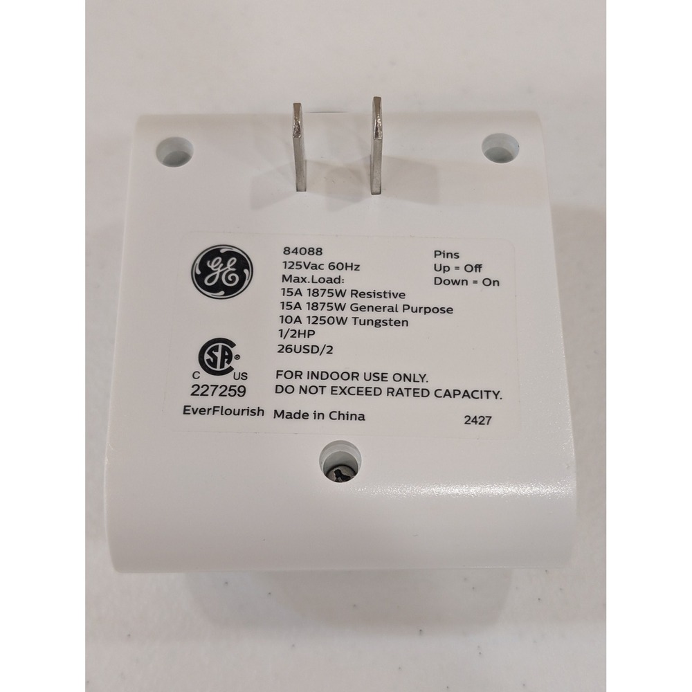 GE Indoor Mechanical Timer‎ Outlet 24 Hour Programmable - Picture 5 of 5